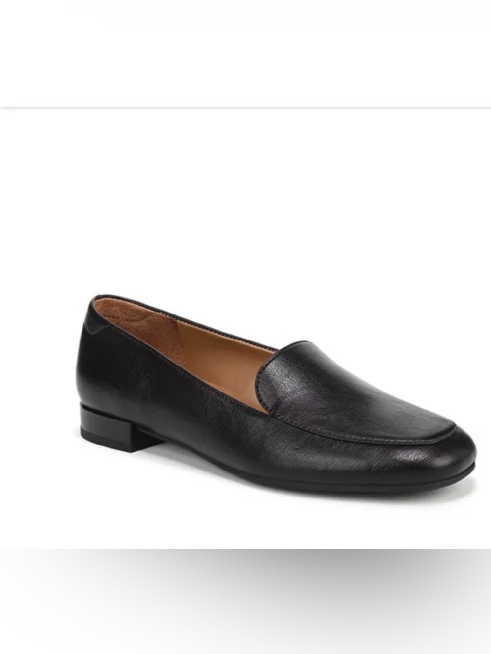 Naturalizer Black Leather Slip-On Loafer